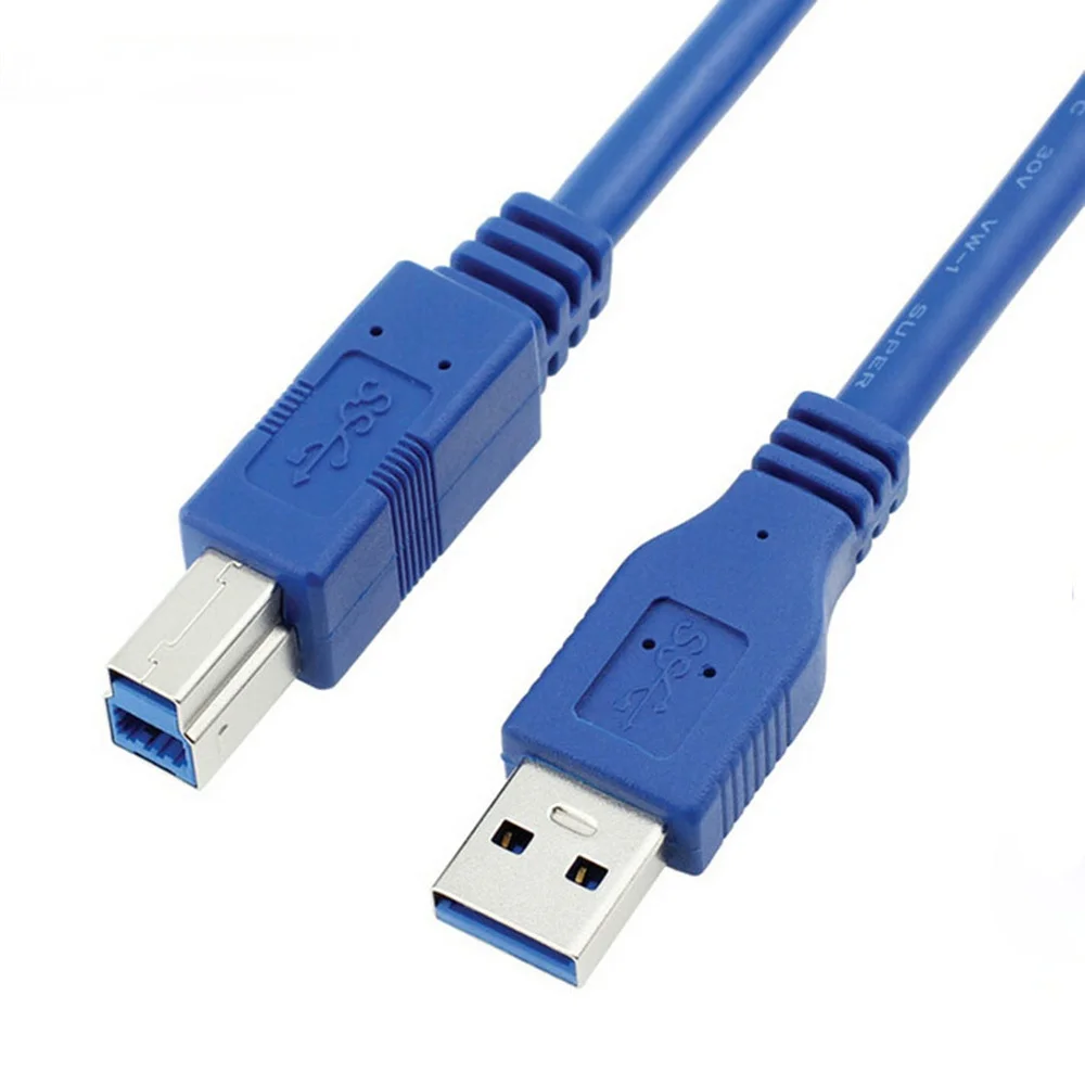 USB 3.0 A męski AM na USB 3.0 B typ męski BM przedłużacz kabla drukarki kabel USB3.0 do drukarki kolacja prędkości