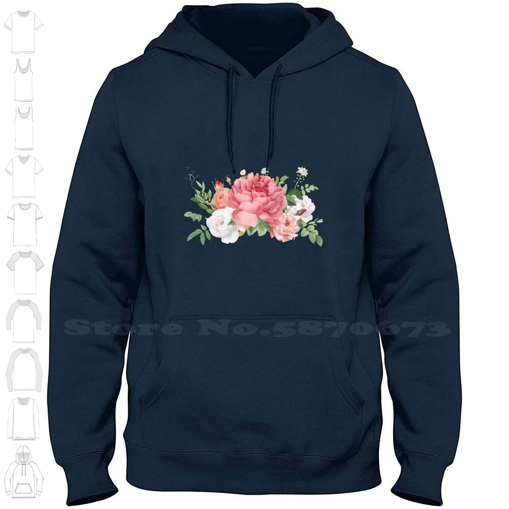 Flowers Streetwear Sport Hoodie Sweatshirt Roses The Flowers Red Rose Red Flower The Love Flower Of Love Anniversary