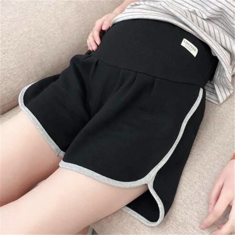 

New Summer cotton casual sports style pregnant women's three point belly support pants Maternity Pants