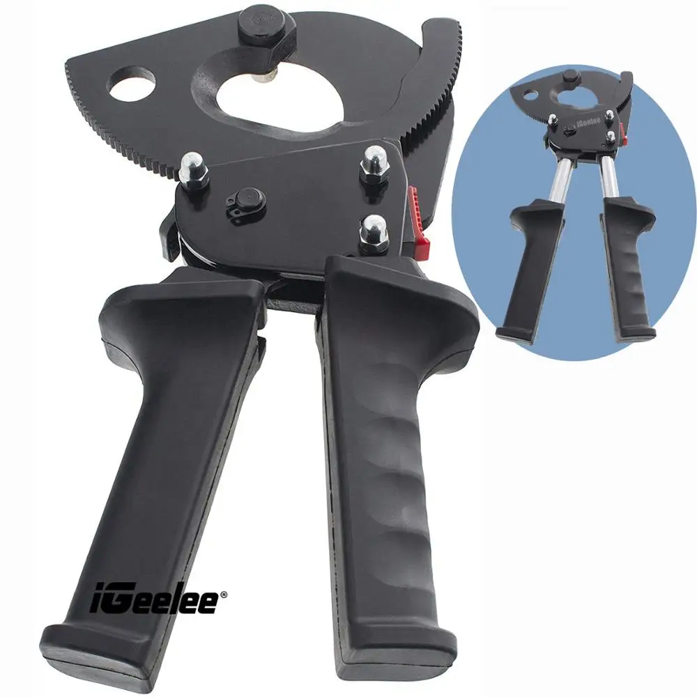 iGeelee Ratchet cable cutter TCR-500S For 500mm2 AL/CU conductor Ratcheting Wire Cutter Manual Cable Cutter Hand Cable Cutter