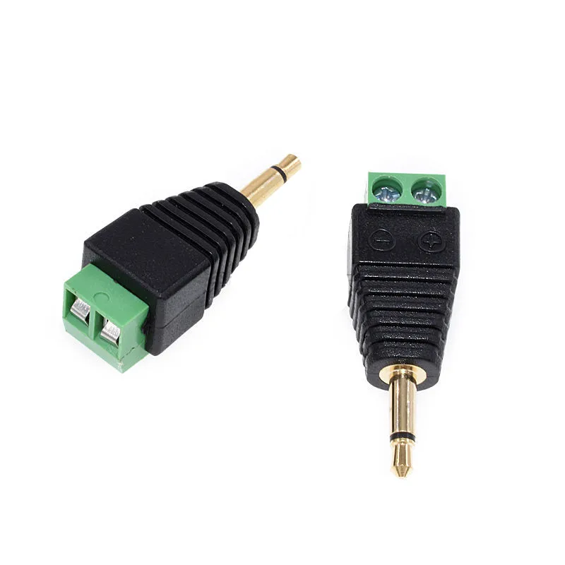 1PCS 3.5 Jack Connector Stereo Adapter 3.5mm Audio Mono Channel Plug To Screw Terminal Audio Mono Channel Plug