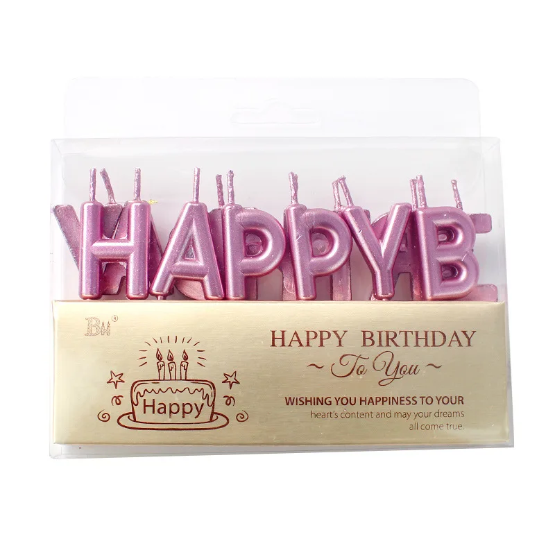 

Birthday candles Alphabet candle cake topper happy birthday decoration Birthday boy party supplies For cake