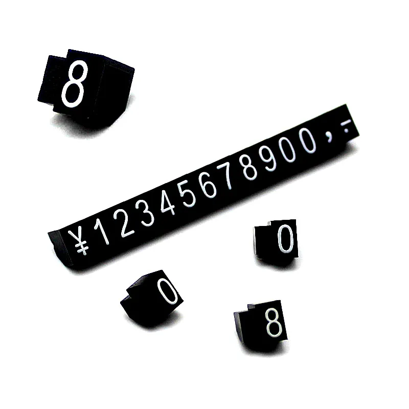 1pc 6*4mm price stand  jewelry price tag watch price display Mini Price Numeral Cubes dollar euro price display shop price brand