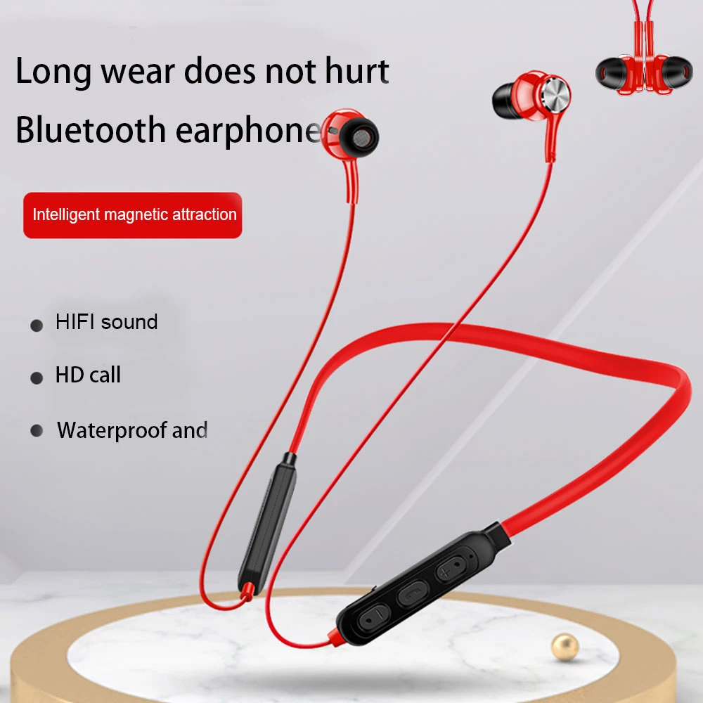 Universal Wireless Magnetic Bluetooth Earphone Wireless Sports Headphones Stereo Bass Music Earpieces with Mic Headset for Nokia