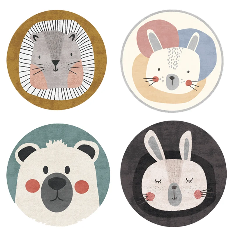 

Kids Play Game Mats Round Carpet Rugs Mat Cotton Floor Carpet For Kids Room Decoration INS Baby Gifts