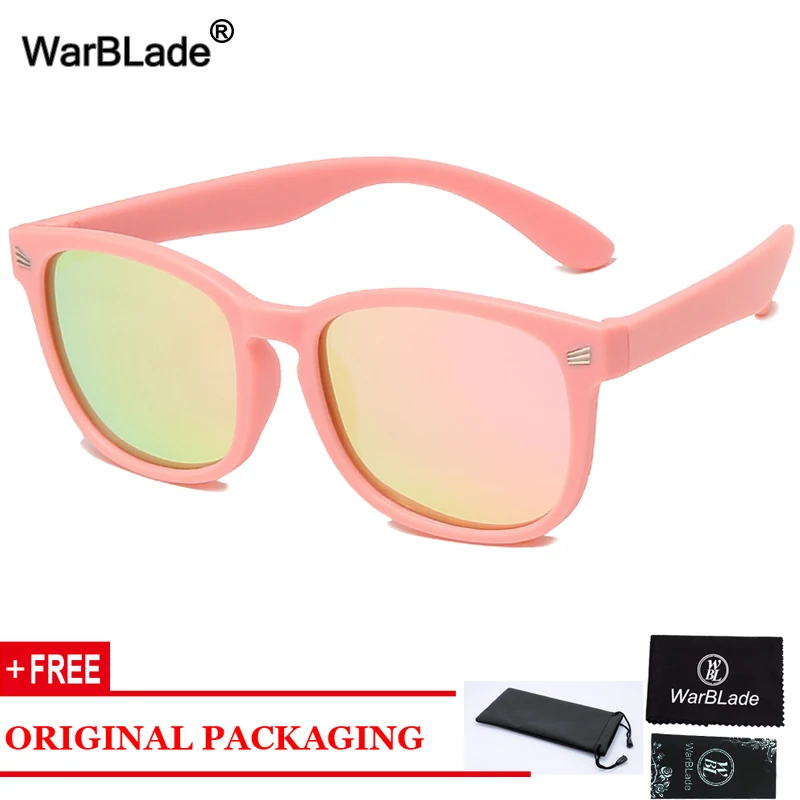 WarBlade Polarized Kids Sunglasses Silicone Safety Boys Girls Sun Glasses Fashion Children Outdoors Goggle Shades Eyewear UV400