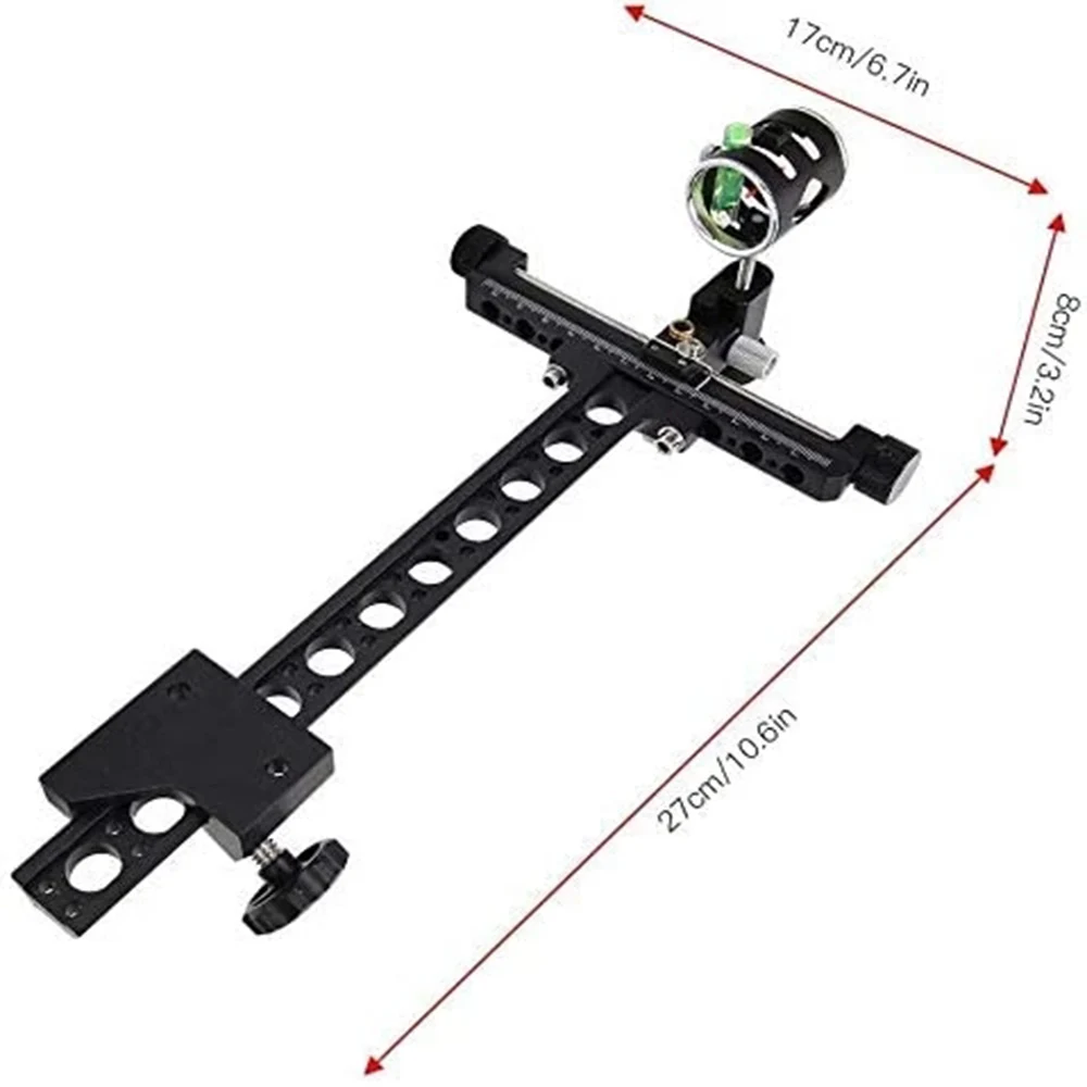 Topoint TP8510 Archery Target 1 Pin 0.059" Compound Bow Recurve Bow Sight With Micro Adjust Long Pole Hunting Shooting