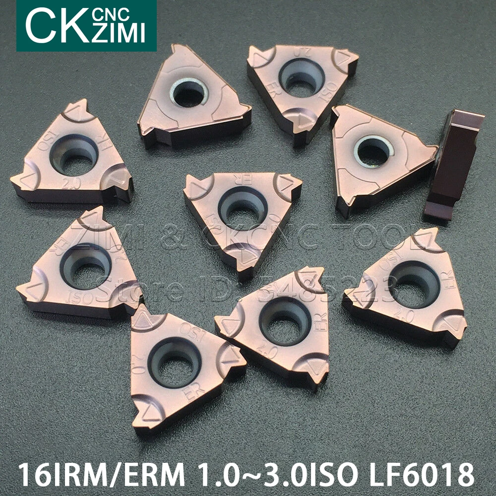 16IRM 16ERM 1.0ISO 1.5ISO 2.0ISO 3.0ISO LF6018, إدراج خيط كربيد الصلب التنغستن CNC أدوات القطع أداة تحول