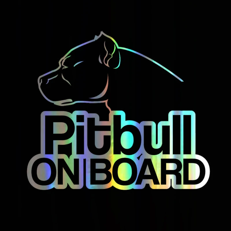 Funny Pitbull on Board Dog Car Sticker Automobiles Motorcycles Exterior Accssories Vinyl Decals for BMW VW Audi Gti Skoda