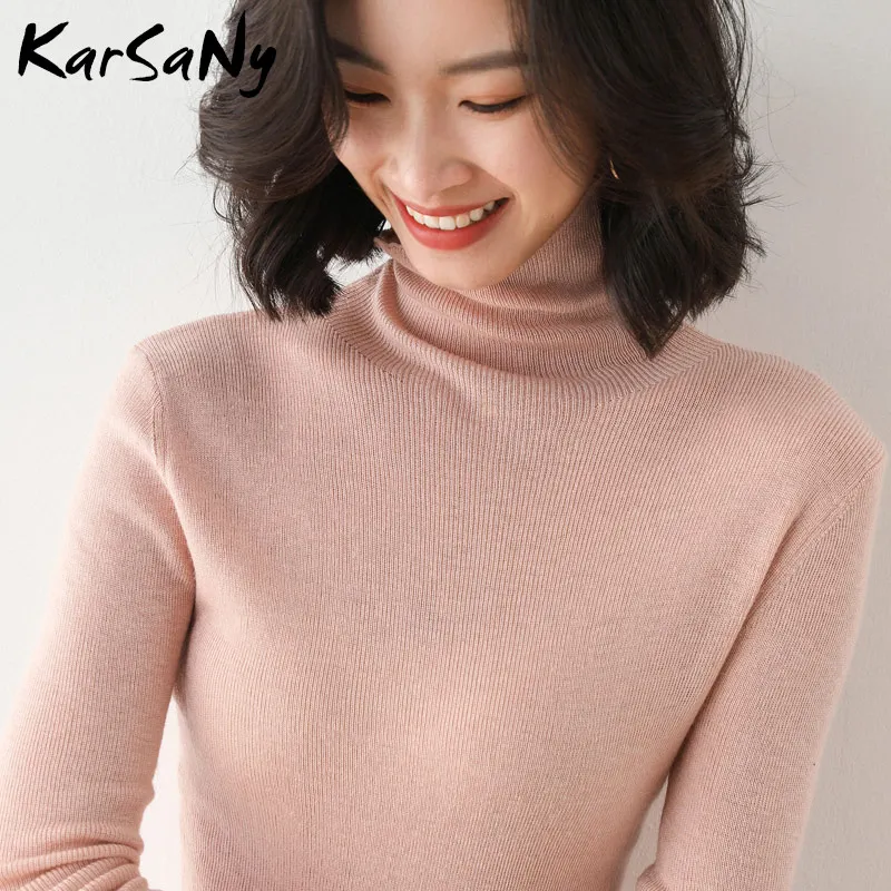 Women\'s Winter Turtleneck Sweaters And Pullovers Warm Thin Stretch Sweater Women Winter Knitted Top Autumn Woman Sweaters Jumper