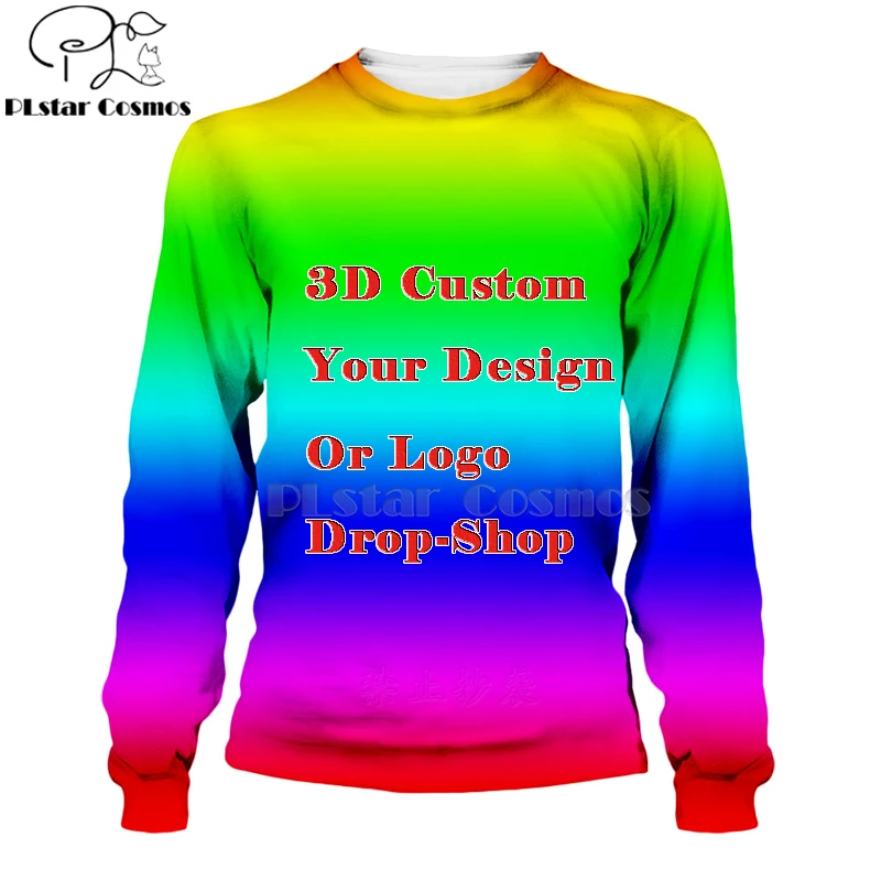 DIY Custom Full printing 3D Hoodies Create Design Photo/You Want Pattern Personalized Customized Zipper Sweatshirts oversize