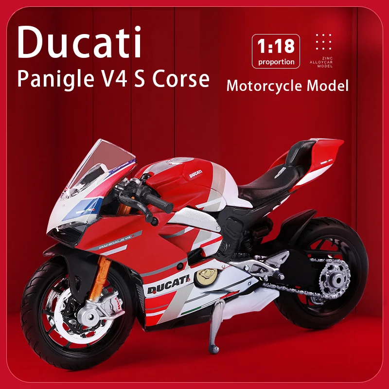 Maisto 1:18 Ducati Panigle V4 S Diavel Kawasaki Ninja H2 R modello di moto giocattoli hobby da collezione