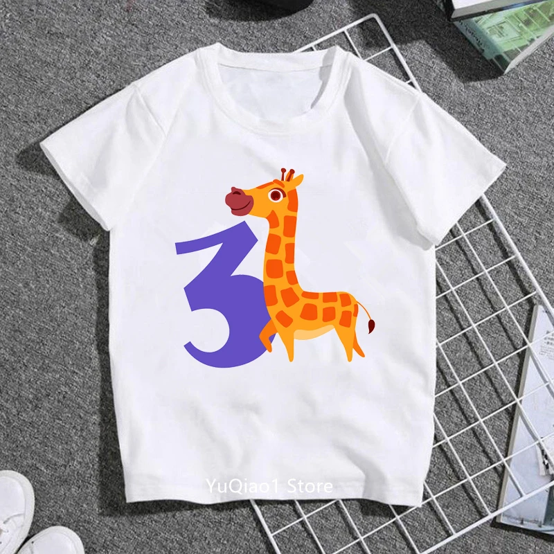 I Am 3 6 7 8 9 10 11 Years Old Children's Funny Graphic Number Print Birthday Tee Shirt Halloween Tshirt Boys Girls Clothes Gift