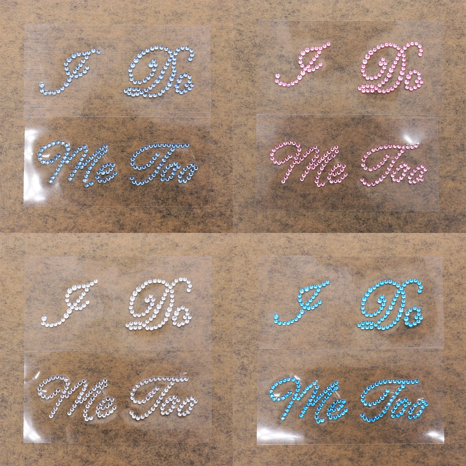 1Set Novelty Glitter Stickers Rhinestone Letter I Do Me Too Wedding High Heel Shoes Decal for Bachelor Bridal Shower Party