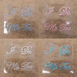 1Set Novelty Glitter Stickers Rhinestone Letter I Do Me Too Wedding High Heel Shoes Decal for Bachelor Bridal Shower Party