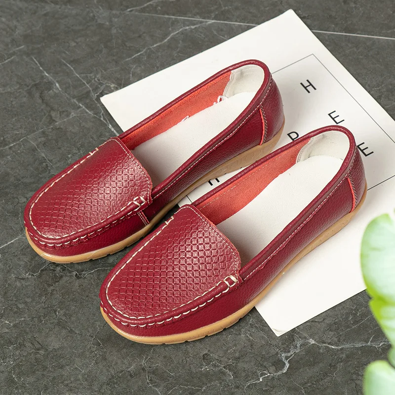 

Summer and Autumn New Style Loafers Casual Shoes Loafers Large Size Women's Shoes Wedges Women's Single Shoes Cowhide