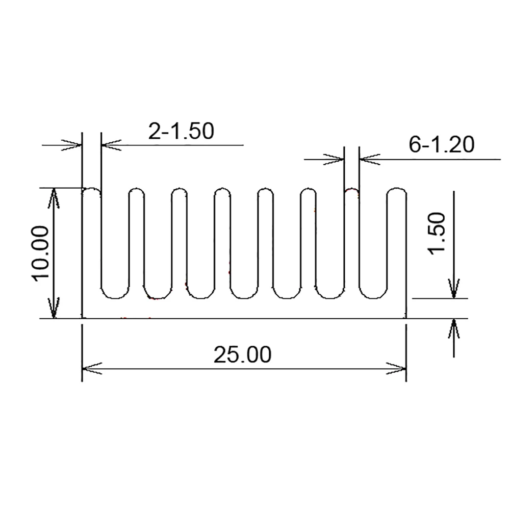 Imagem -06 - Younuon-dissipador de Alumínio para Chip Cpu Gpu Ram ic Vga Dissipador de Calor Led Resfriamento do Radiador com Fita 3m Preto 25x25x10 mm 100 Pcs