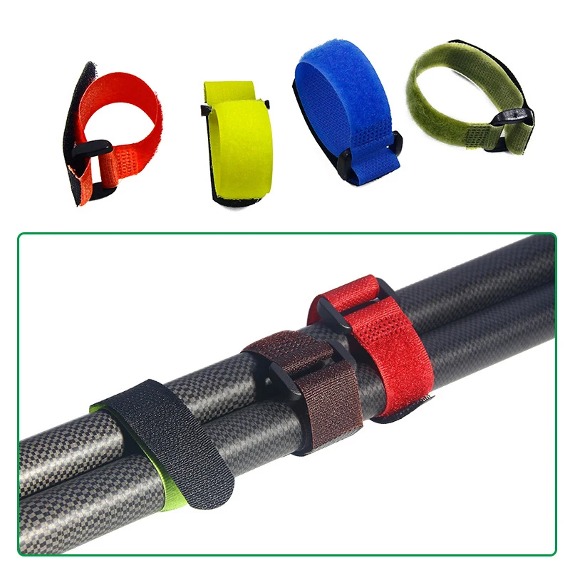 

Fishing Rod Tie Holder Strap Belt Tackle Elastic Wrap Band Pole Holder Fastener Hook Loop Ties Outdoor Fishing Tools Accessories