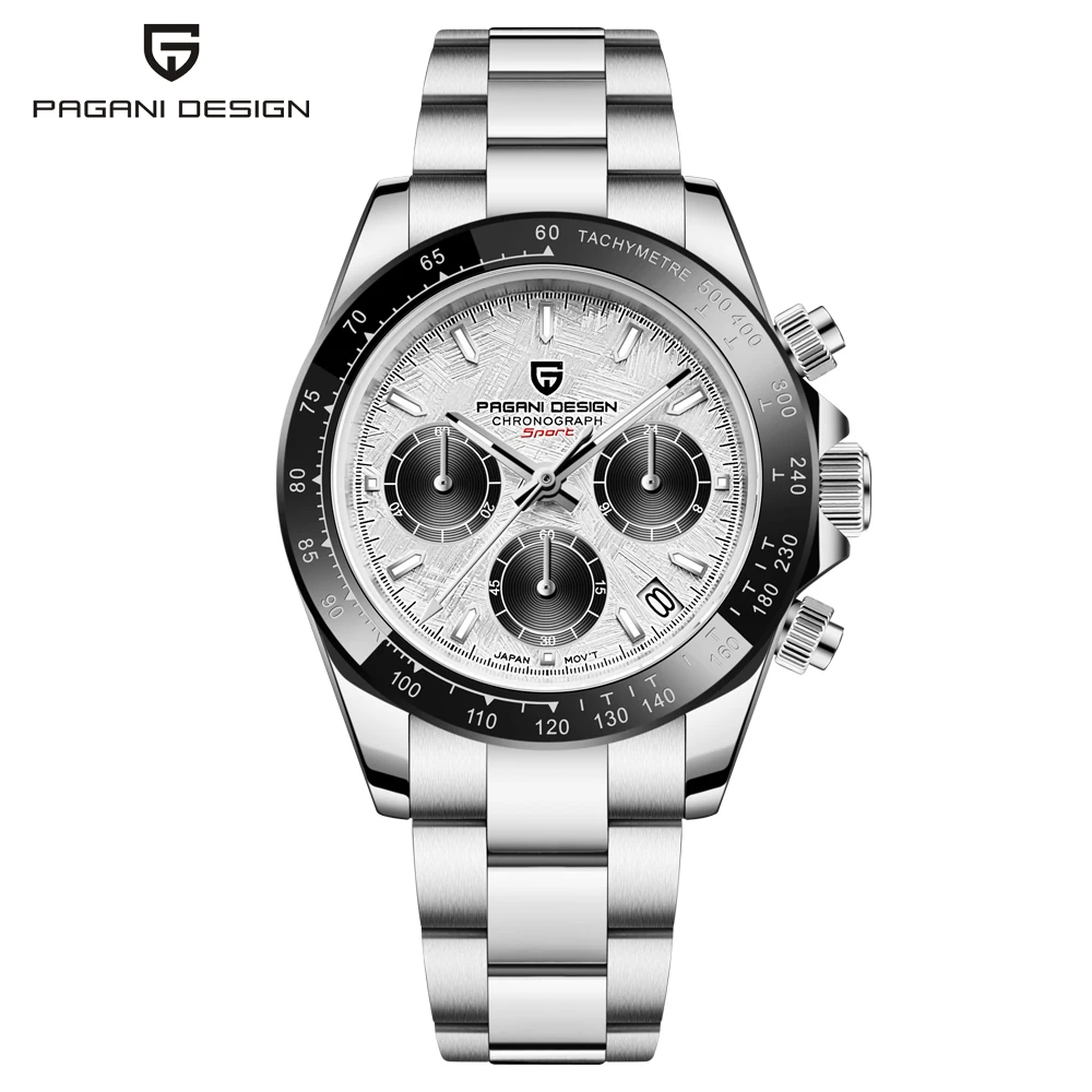 2023 New PAGANI DESIGN Top Brand Mens Watches Sports VK63 Quartz Chronograph Watch For Men Sapphire Stainless Steel Reloj Hombre