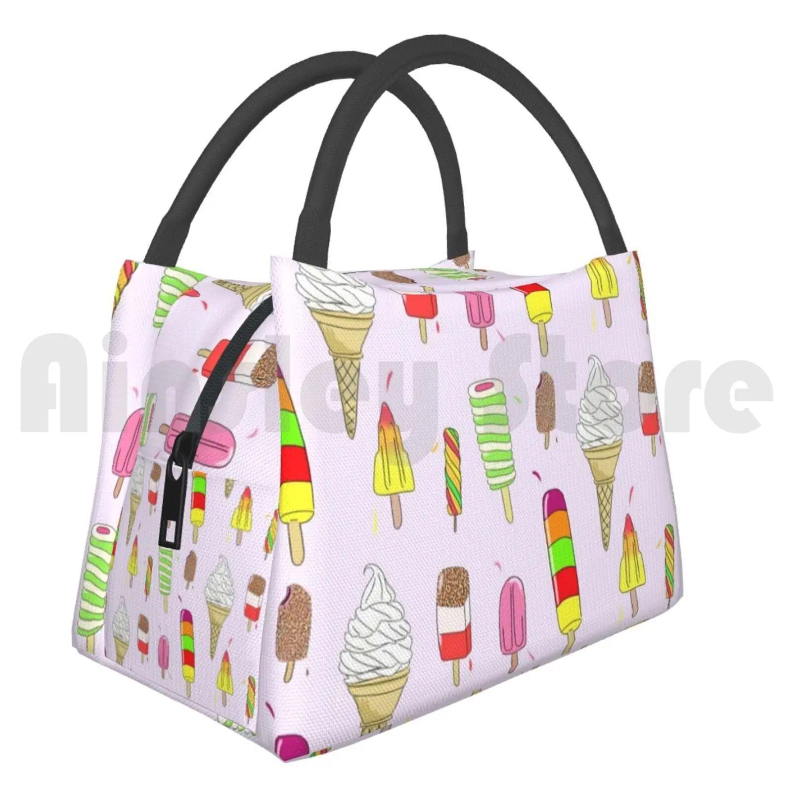 

Cooler Lunch Bag Picnic Bag Ice Lolly Heaven Ice Lolly Heaven Icecream Cream Pink Red Yellow Orange Green Purple