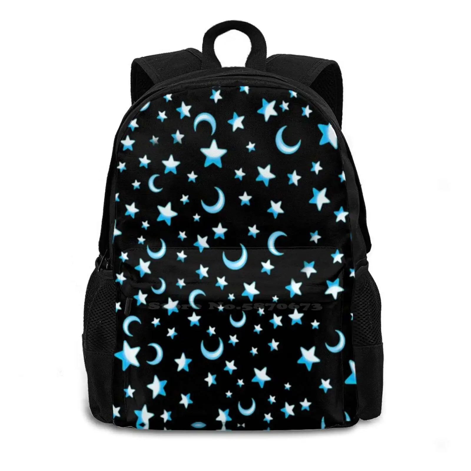 Silver Night Sky Backpack For Student School Laptop Travel Bag Night Sky Projector Night Sky Sword Night Sky Petunia Night Sky