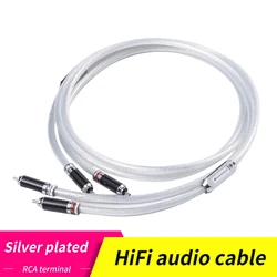Audiomeca hifi audio cable OCC silver plated fever signal line RCA cable