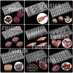 20 style Polycarbonate Chocolate Mold 3D heart ,eggs,cub ect.  Chocolate Candy Bars Molds baking  pastry Confectionery tools