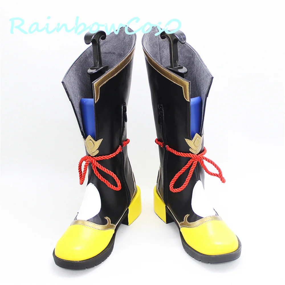 Genshin Impact XiangLing Cosplay Schuhe Stiefel Spiel Anime Halloween RainbowCos0W W1408