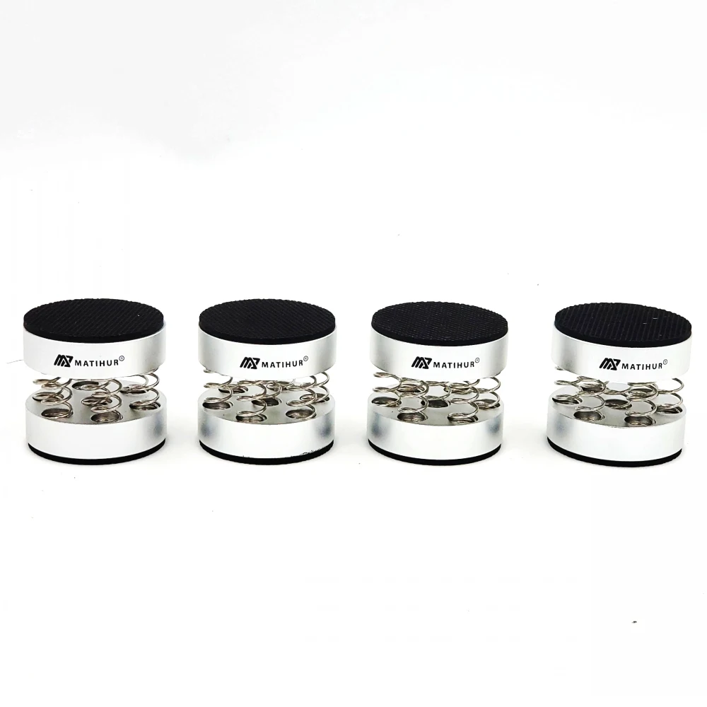 Almofada de amortecimento de mola áudio, 4 unidades/8peças, atualização matihur áudio auditólico, espinho, alta fidelidade pés amplificador de pé cd