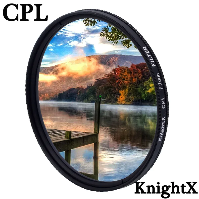 KnightX CPL Polarizer Polarizing 49 52 55 58 62 67 72 77 mm Camera lens filter for Sony Canon Nikon d5300  600d d3200 52mm 58mm