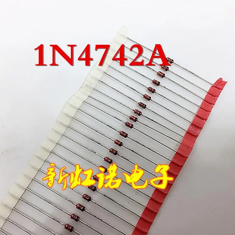 

10Pcs/Lot New Original 1W Zener Diode Glass 1N4742 1n4742a 12 V 20 Clap Integrated circuit Triode In Stock