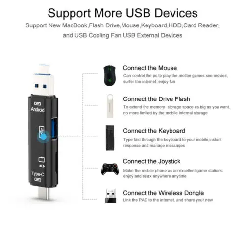 Usb 3.1 Kartenleser High Speed SD TF Micro SD Kartenleser Typ C USB C Micro USB Speicher OTG Karte reader für Laptop Computer