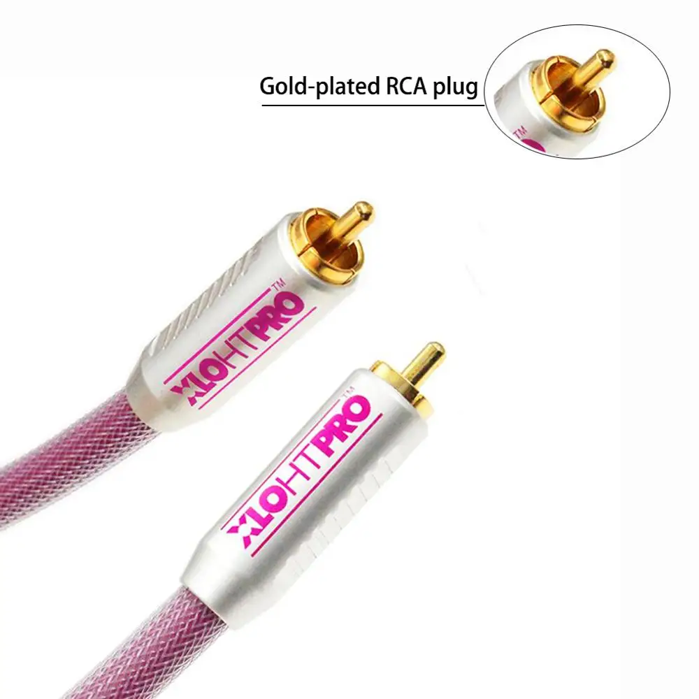 New Hifi RCA Plug HTP1 PRO RCA XLO Audio interconnect Cable With Gold Plated RCA Connector Plug CD Amplifier RCA Cable