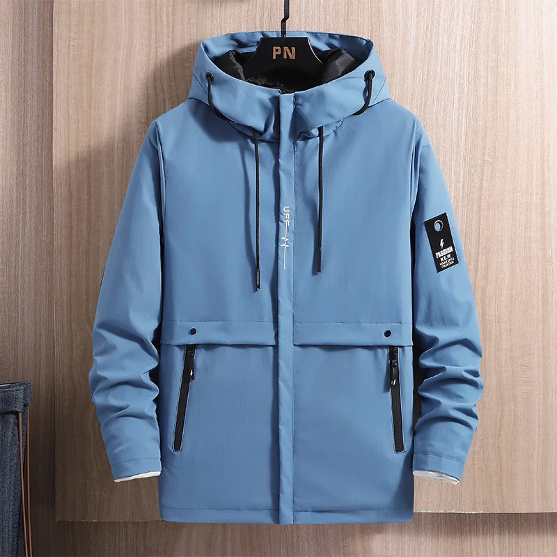 EAEOVNI ฤดูใบไม้ผลิฤดูใบไม้ร่วง Mens Hooded แจ็คเก็ตเสื้อ Casual Zipper Man Outerwear แฟชั่นญี่ปุ่นชายเสื้อ Windbreaker เสื้อแจ็คเก็ต