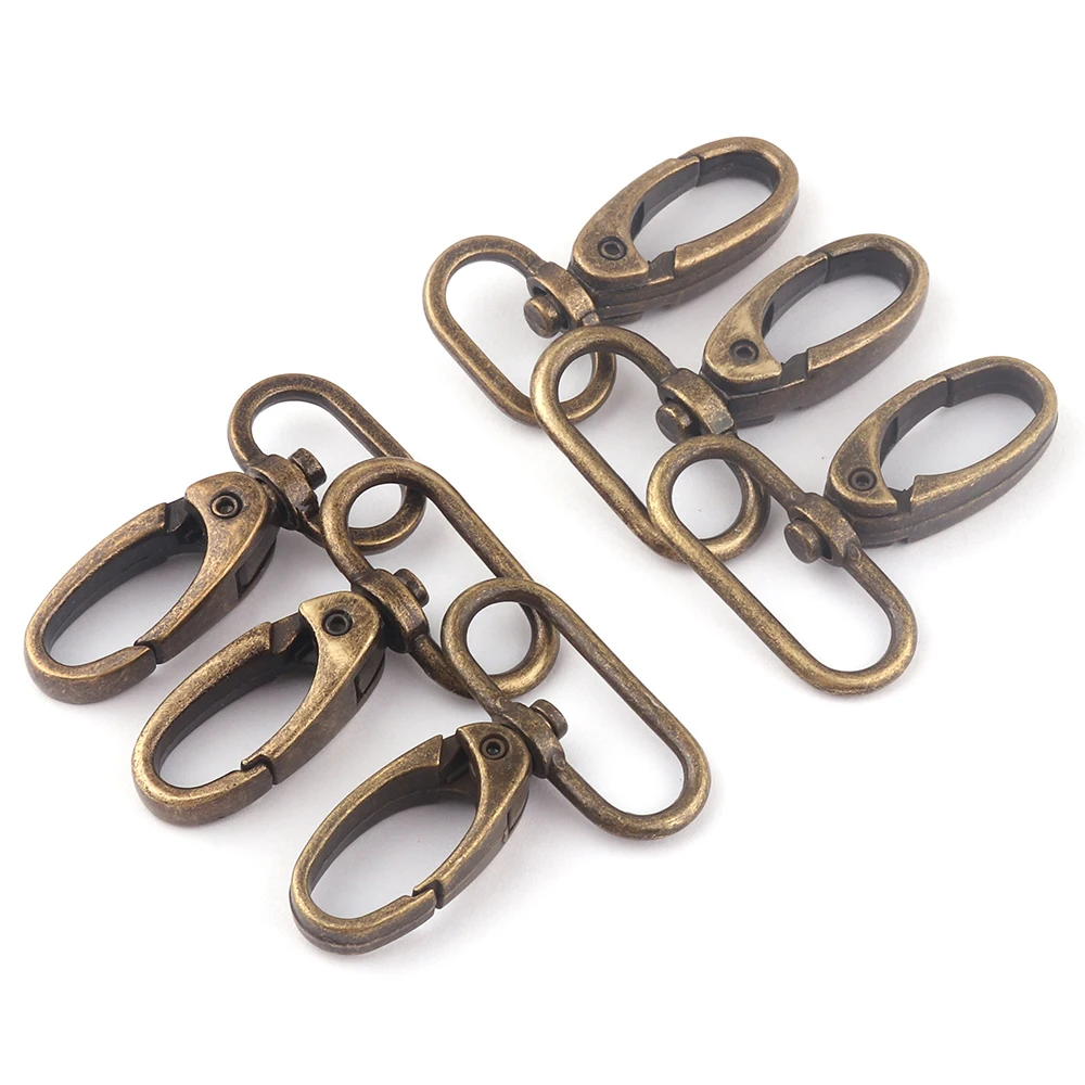 20-30mm Bronze Swivel Clasp Claw Swivel Hook Dog Collar,Key Ring Lobster Strap Clip Purse Bag Handbag Webbing Leather Hardware