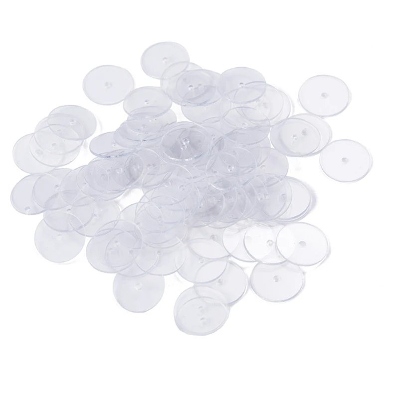 

200Pcs Earrings Clear Disc Pads to Stabilize Earrings Plastic Ear Anti Pain Comfort Round Discs Kit for Earrings Backs