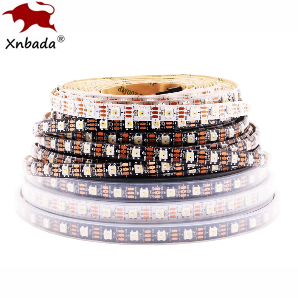 SK6812 RGBW(Similar WS2812B) 4 In 1 30/60/144 Leds/Pixels/m Individual Addressable Led Strip Light Tape IP30/IP65/IP67 DC5V