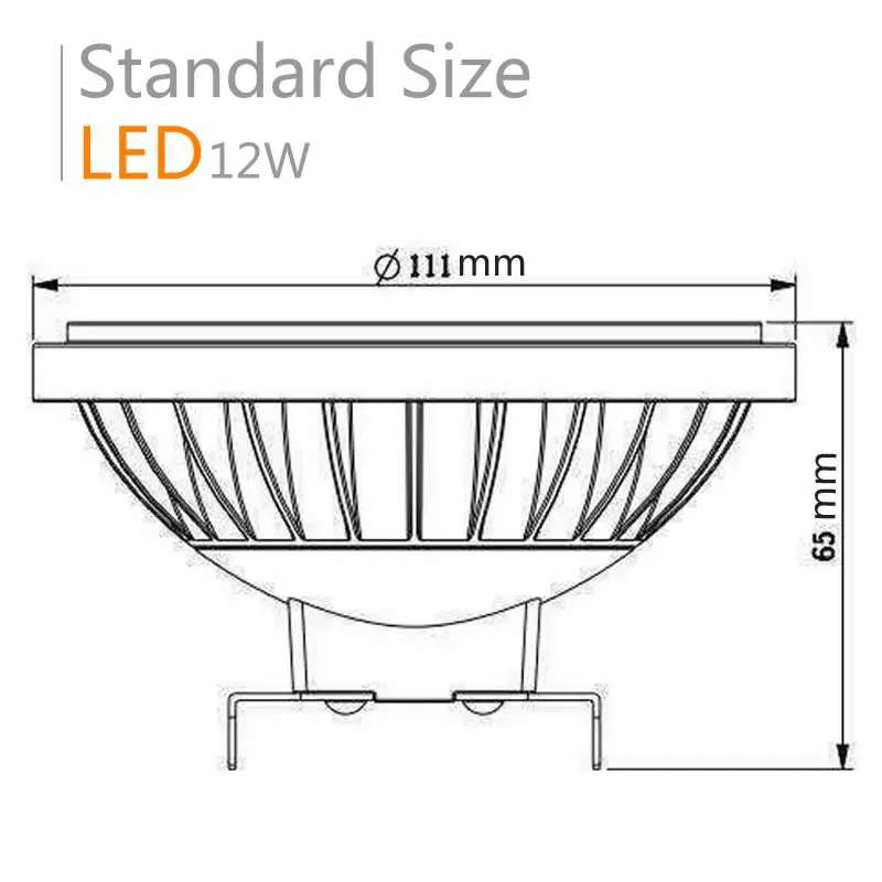 Fashion AR111 LED Spotlight Light Bulb 12W 20W 25W G53 GU10 Dimmable Lamp COB ES111 AC110V 220V Warm White Cold White