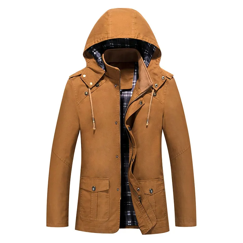 

New Fashion Jacket Coat Spring autumn Men's Casual Fit Wild Overcoat Jacket Solid Color Trench Coat Male