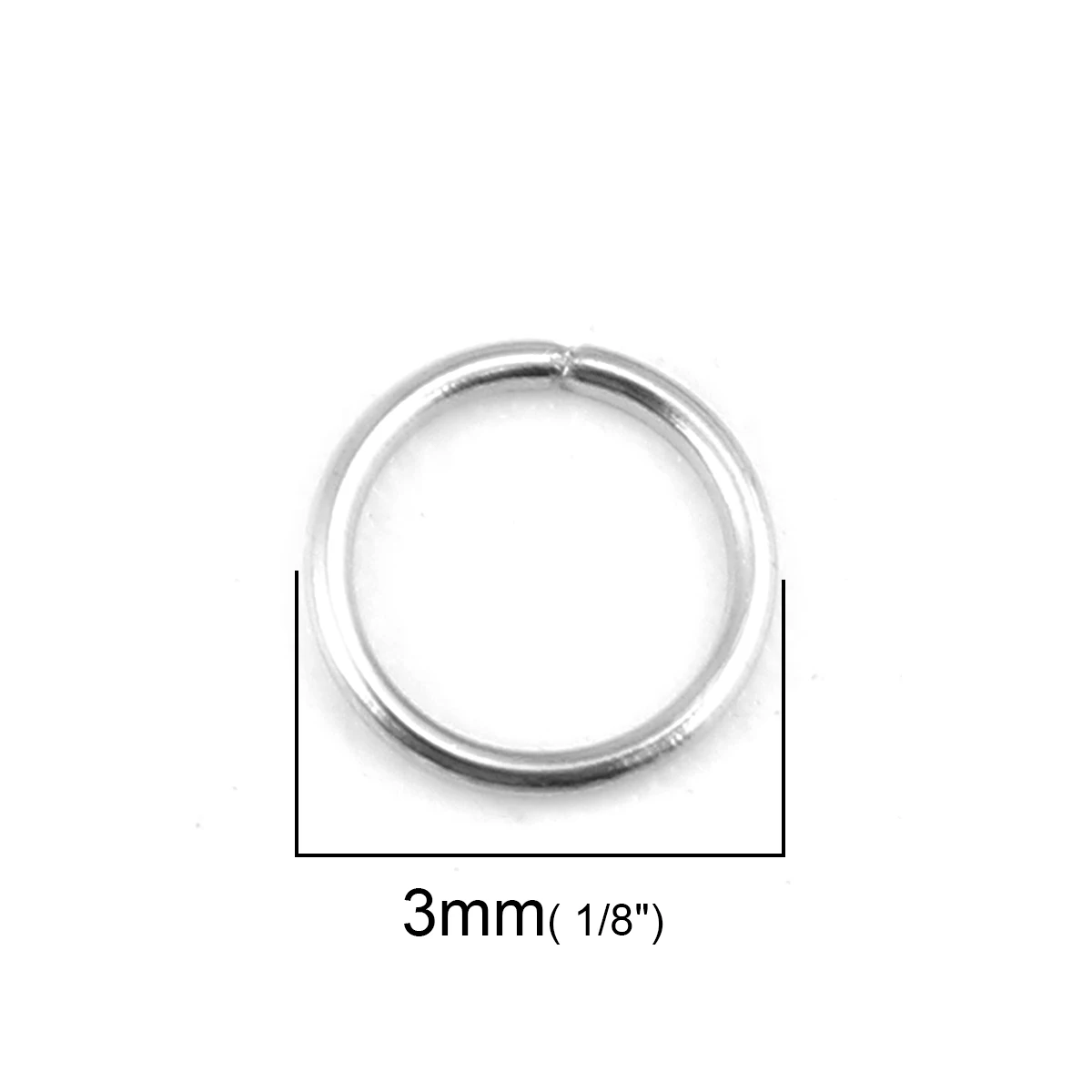 1000 PCs 0.4mm Stainless Steel Open Jump Rings For Jewelry Making Necklace DIY Findings Round Silver Color Handmade 3.5mm Dia.