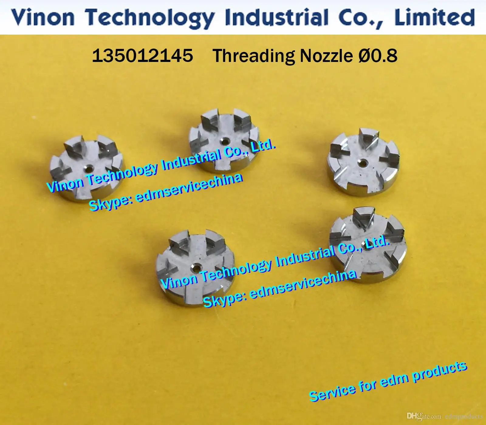 (1pc) 135012145 edm Diffuser Ø0.8mm (all stainless steel type) for ROBOFIL 290,300,310,510 WIRE CUT EDM PARTS 135.012.145 Thread