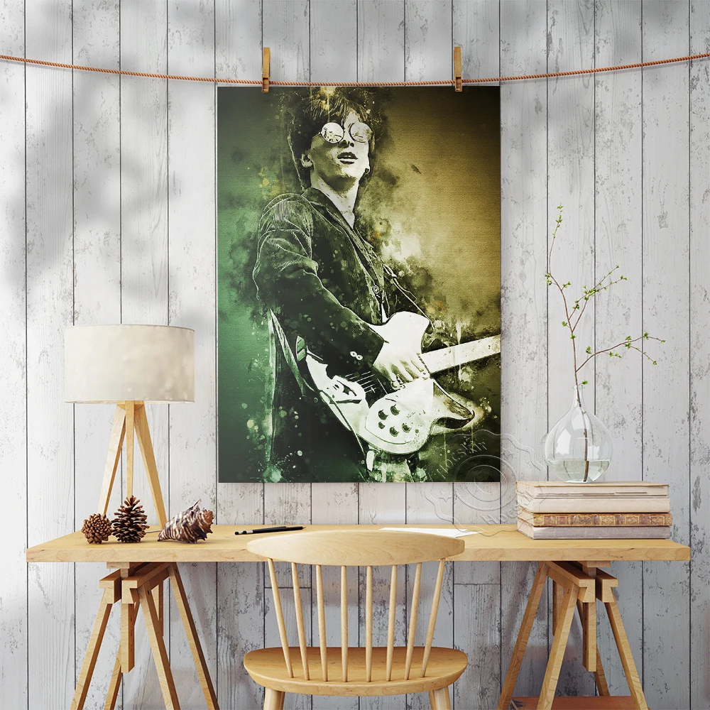 Rock Music Band Guitarist Johnny Marr Poster, Alternative Rock Music Singer Musician Johnny Watercoloul, Fans Collecting Prints