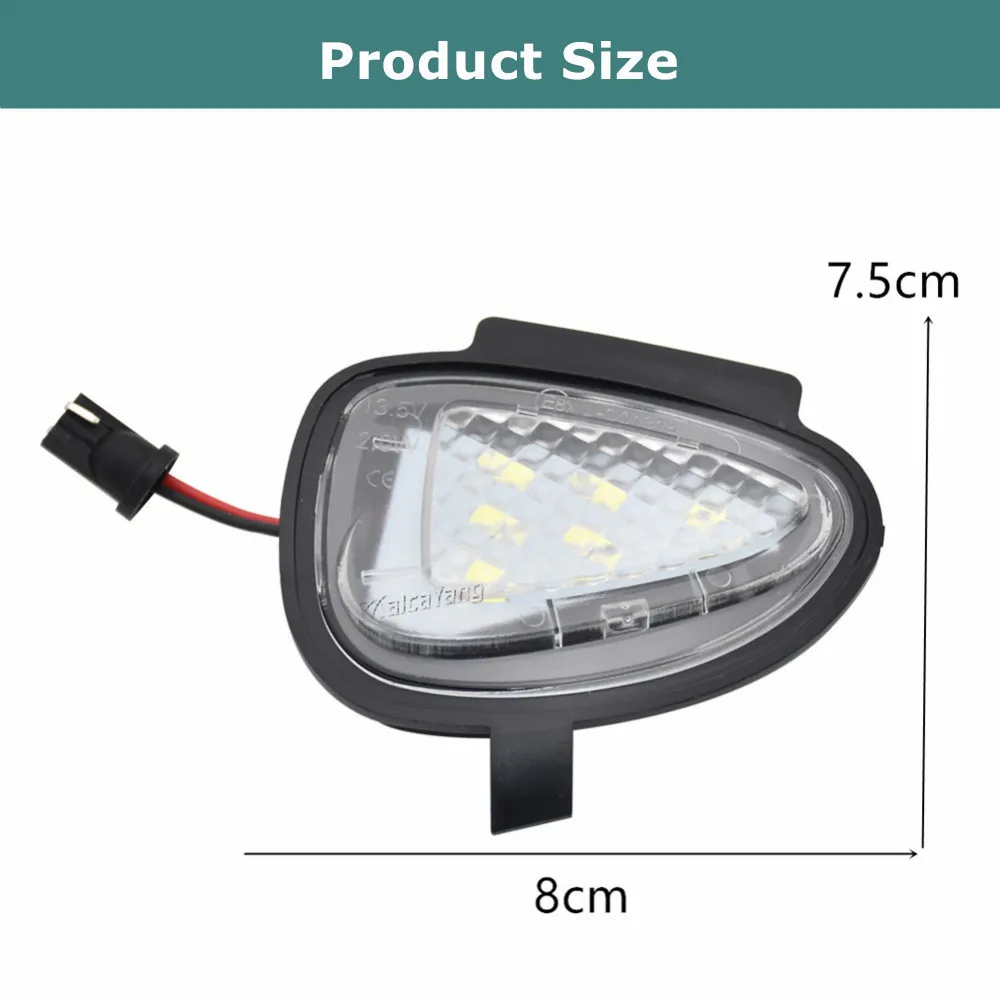 2 Pieces Car Error Free LED Side Mirror Puddle Signal Light For VW Golf MK6 6 MKVI C45 Cabriolet White Led Lamp - view 5
