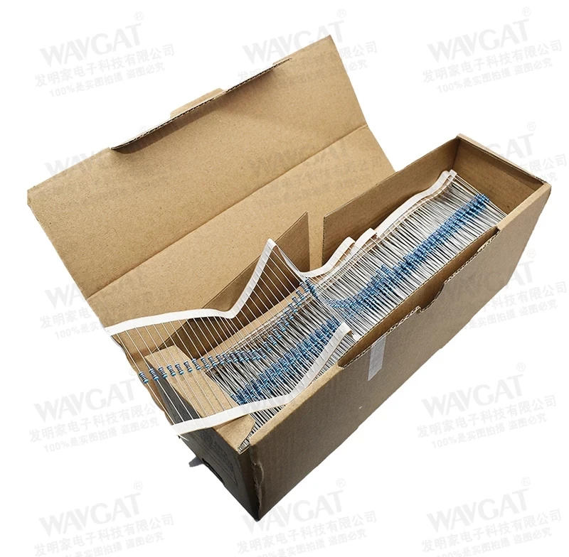 100PCS DIY Metal film resistor 1/4W series 1R~2.2M 1% resistance 10K 22K 47K 100K 10 220 1K5 100R 220R 1K 1.5K 2.2K 4.7K 4K7 ohm