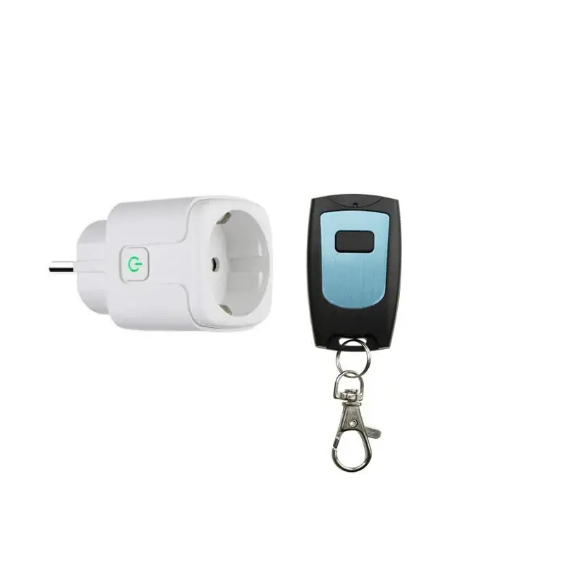 RF Remote control  socket  AC 220v European standard plugs with  transmitter distance 10m  EU Standard 433mhz  power on