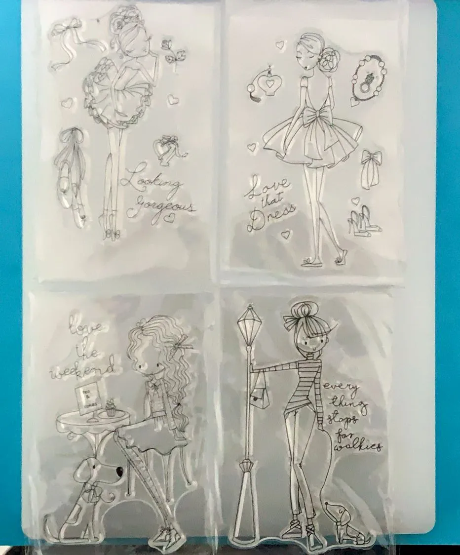 Transparent Clear Rubber Stamp Sheet Cling, DIY Scrapbooking, Cute Pattern, Photo Album, Paper Card Decor