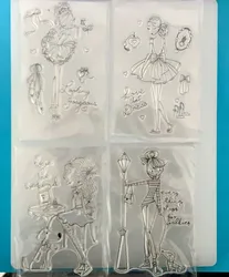 Transparent Clear Rubber Stamp Sheet Cling, DIY Scrapbooking, Cute Pattern, Photo Album, Paper Card Decor