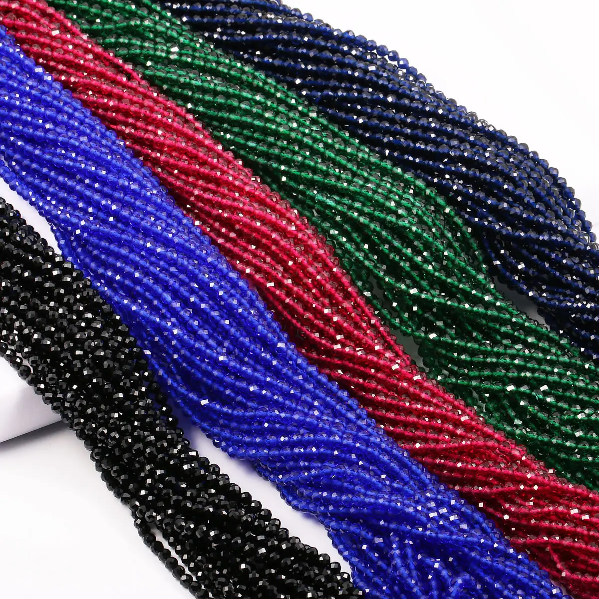 Hot Sale Natural Bright Spinels Beaded Faceted Loose Round Beads for Jewelry Making DIY Bracelet Necklace Accessories Size 2 3mm