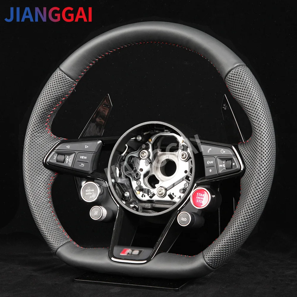 Car Steering Wheel Fit For All Audi R8 TTS TT 2010-2021 A3 A4 A5 A7 RS3 S4 Models Start Buttons Sport Wheel Custom Racing Wheel