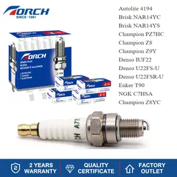 Torch Spark Plug A7TC Replace for Candle C7HSA Champion Z8YC PZ7HC Z9Y Denso IUF22 U22FS-U  4194 Brisk NAR14YS Enker T90